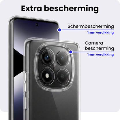 Xiaomi Redmi Note 14 Pro Hoesje Siliconen Backcover Lichtgewicht - Transparant