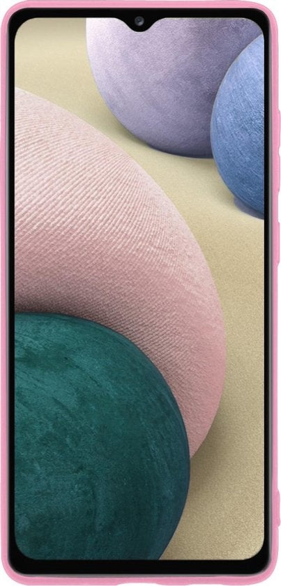 Samsung A12 Hoesje Siliconen Backcover Lichtgewicht - Lichtroze