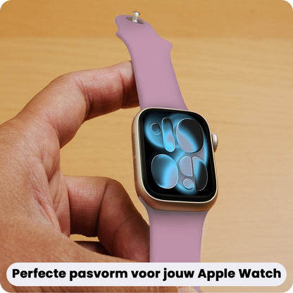 Apple Watch 1, 2, 3, 4, 5, 6, 7, 8, 9, 10, 11, SE - 42/44/45/46 mm Bandje Siliconen met verstelbare polsband - Lila