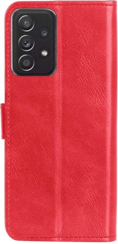 Samsung A52s Hoesje Bookcase Cover met Kaarthouder - Rood