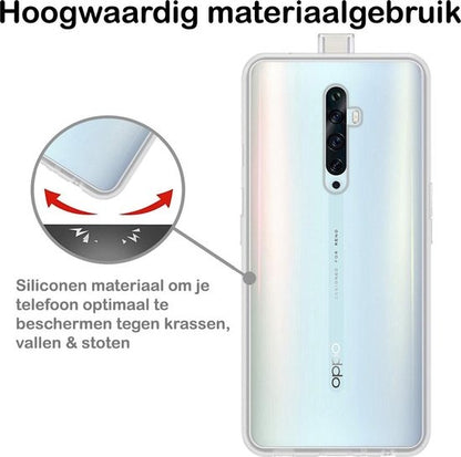 OPPO Reno 2Z Hoesje Siliconen Backcover Lichtgewicht - Transparant