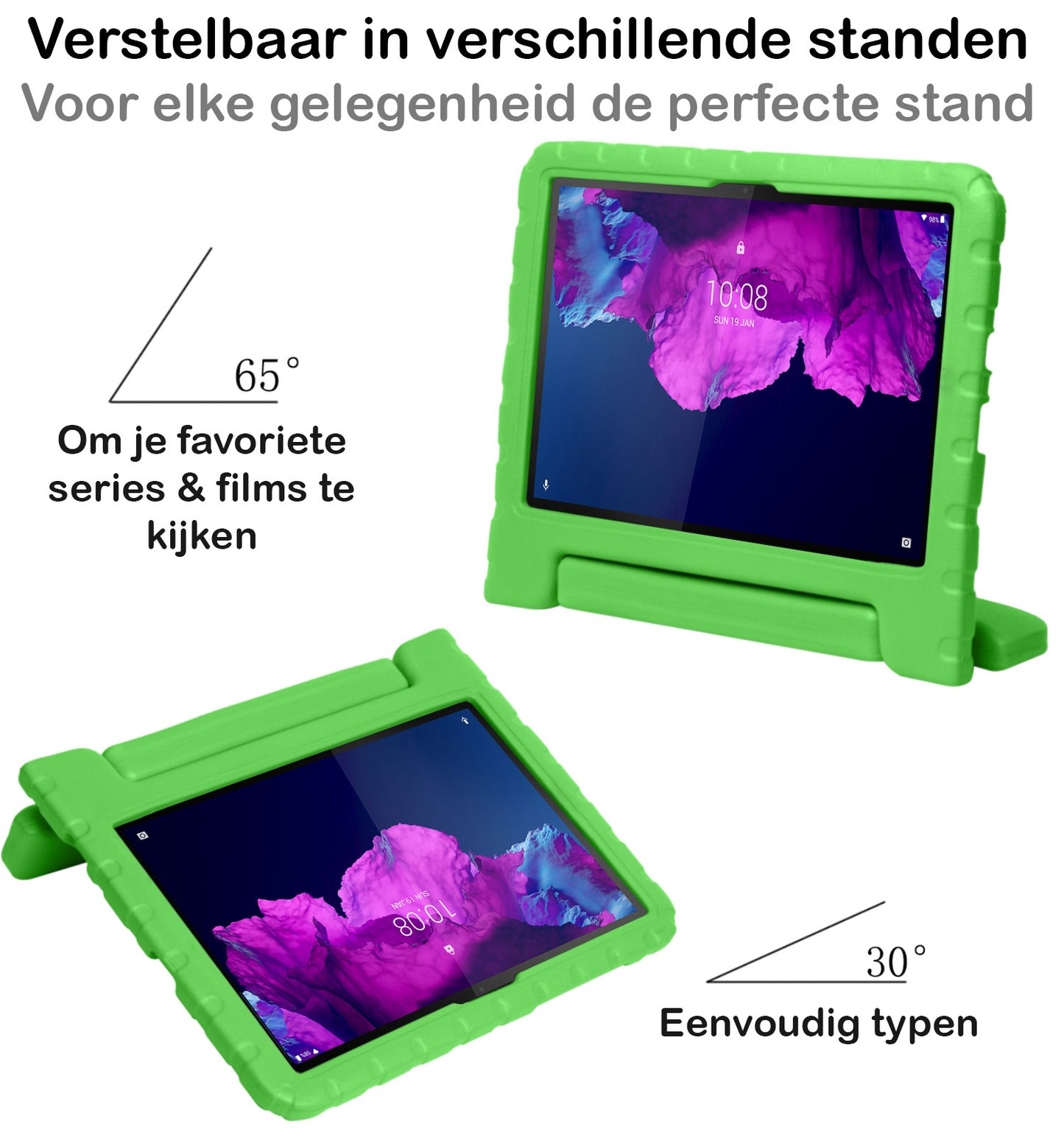 Lenovo Tab P11 Plus Hoesje Kids Cover Bumper - Groen