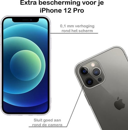 iPhone 12 Pro Max Hoesje Siliconen Backcover Lichtgewicht - Transparant