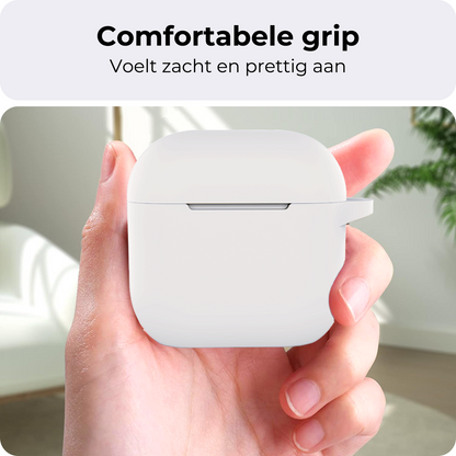 AirPods 4 Hoesje Siliconen Krasbestendig - Wit