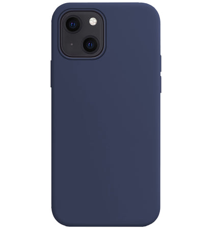 iPhone 14 Hoesje Siliconen Backcover Lichtgewicht - Donkerblauw