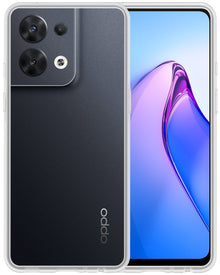 OPPO Reno 8 Hoesje Siliconen Backcover Lichtgewicht - Transparant