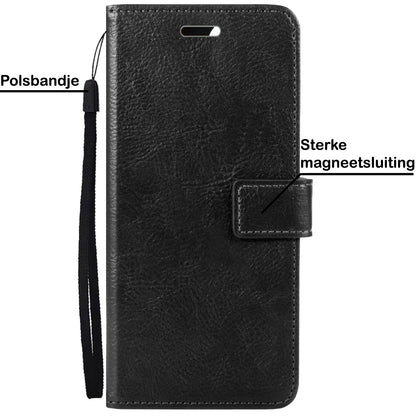 iPhone 13 Pro Max Hoesje Bookcase Cover met Kaarthouder - Zwart