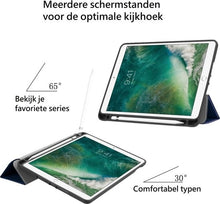 iPad 2017 Trifold Bookcase Hoes - Donkerblauw