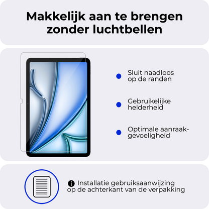 iPad Air 2024 / 2025 (13 inch) Screenprotector Gehard Glas - Anti-kras