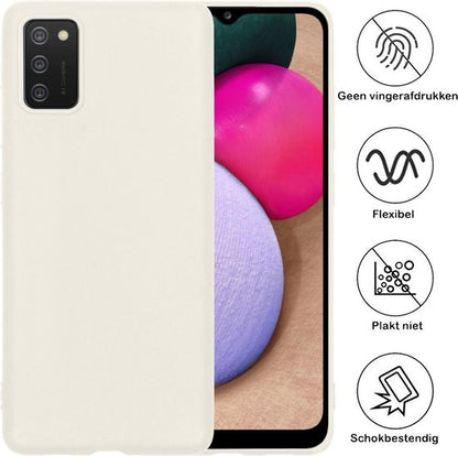 Samsung A02s Hoesje Siliconen Backcover Lichtgewicht - Wit