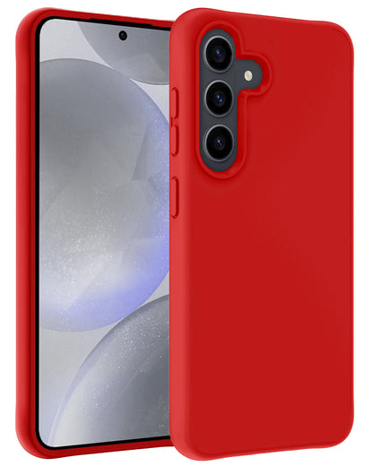 Samsung S24 Hoesje Siliconen Backcover Lichtgewicht - Rood