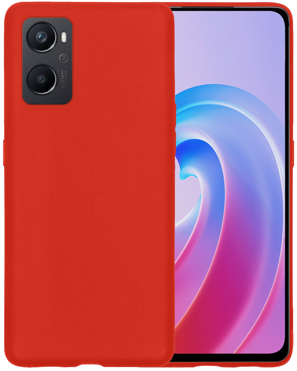 OPPO A96 Hoesje Siliconen - Rood