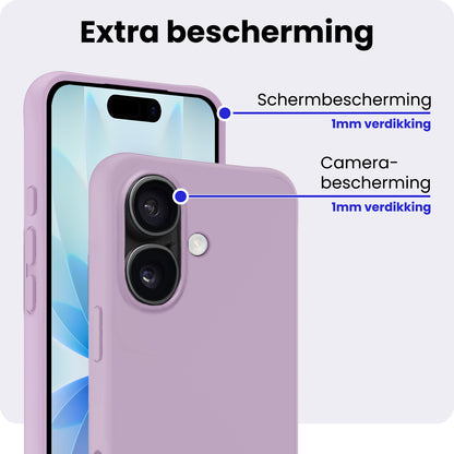 iPhone 17 Hoesje Siliconen Backcover Lichtgewicht - Lila