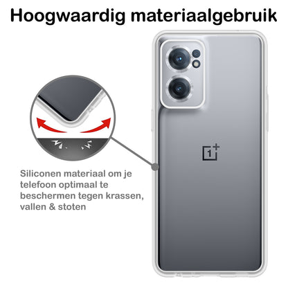 OnePlus Nord CE 2 Hoesje Siliconen Backcover Lichtgewicht - Transparant