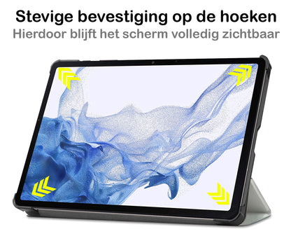 Samsung Galaxy Tab S8 Ultra Trifold Bookcase Hoes - Kat