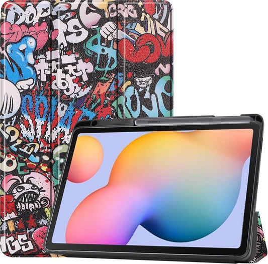 Samsung Galaxy Tab S6 Lite Tablethoes Smcpen Met Screenprotector - Graffity