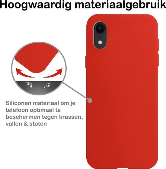 iPhone XR Hoesje Siliconen - Rood