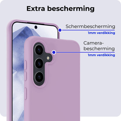 Samsung A55 Hoesje Siliconen Backcover Lichtgewicht - Lila