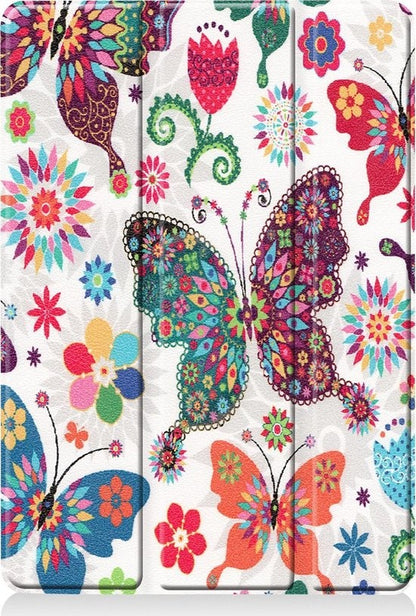 iPad 10.2 2019 Trifold Bookcase Hoes - Vlinders