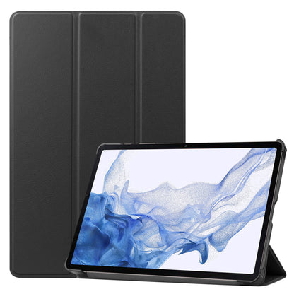 Samsung Galaxy Tab S10 Plus Trifold Bookcase Hoes met Penhouder voor S Pen - Zwart