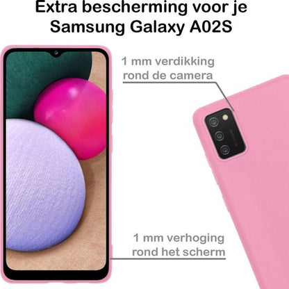 Samsung A02s Hoesje Siliconen Backcover Lichtgewicht - Lichtroze