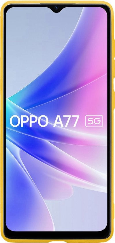 OPPO A77 Hoesje Siliconen Backcover Lichtgewicht - Geel