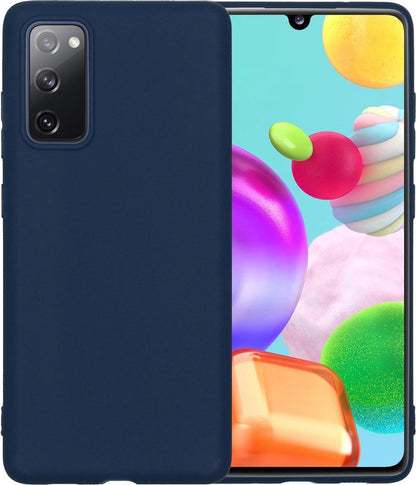 Samsung A41 Hoesje Siliconen Backcover Lichtgewicht - Donkerblauw