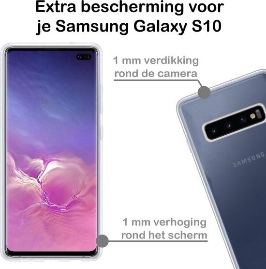 Samsung S10 Hoesje Siliconen - Transparant