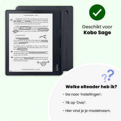 Kobo Sage Bookcase Hoes Shockabsorberend - Rood