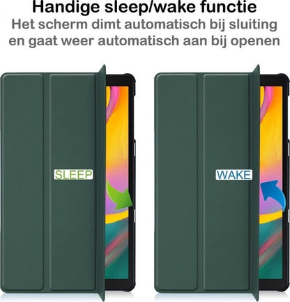 Samsung Galaxy Tab A 10.1 2019 Hoesje Book Case - Donkergroen