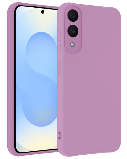 Samsung S25 Edge Hoesje Siliconen Backcover Lichtgewicht - Lila