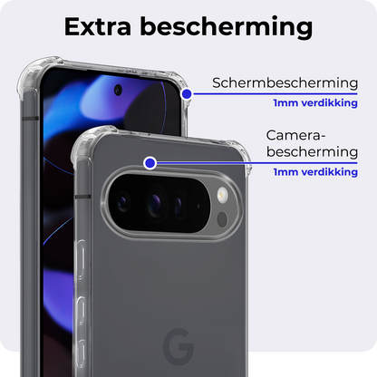 Google Pixel 9 Pro XL Hoesje Shockproof Backcover Siliconen - Transparant