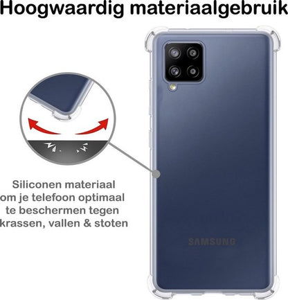 Samsung A42 Hoesje Shockproof Backcover Siliconen - Transparant