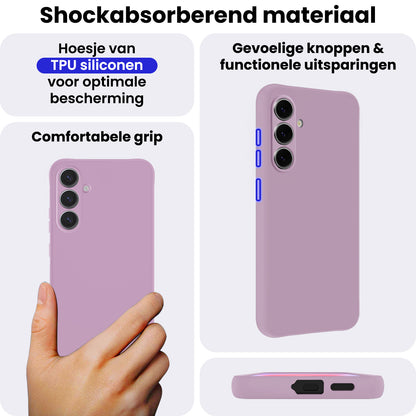 Samsung A37 Hoesje Siliconen Backcover Lichtgewicht - Lila