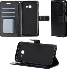 Samsung Galaxy A5 2017 Hoesje Bookcase Cover met Kaarthouder - Zwart
