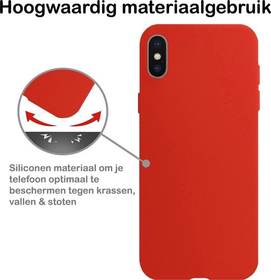 iPhone Xs Max Hoesje Siliconen - Rood