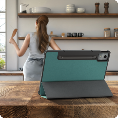 Lenovo Idea Tab Pro Trifold Bookcase Hoes - Donkergroen