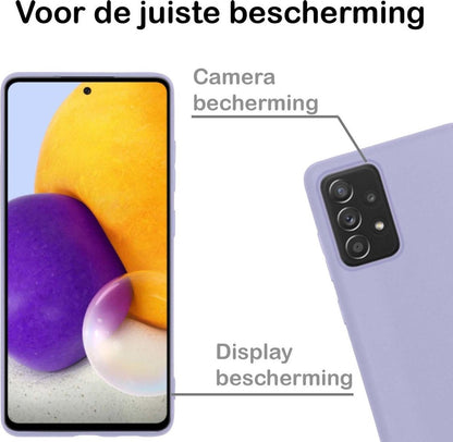 Samsung A72 Hoesje Siliconen - Lila