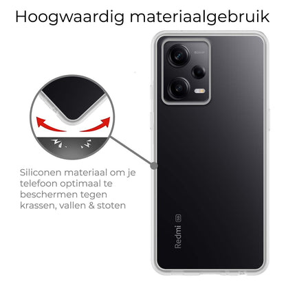 Xiaomi Redmi Note 12 Pro Hoesje Siliconen Backcover Lichtgewicht - Transparant