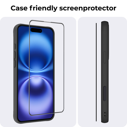 iPhone 16 Screenprotector Flexibel Glas met Installatieframe