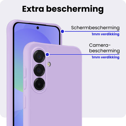 Samsung A36 Hoesje Siliconen Backcover Lichtgewicht - Lila