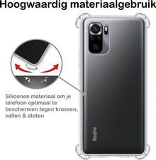 Xiaomi Redmi Note 10S Hoesje Shockproof Backcover Siliconen - Transparant