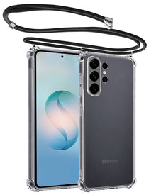 Samsung S26 Ultra Hoesje met Koord Backcover Shockproof - Transparant