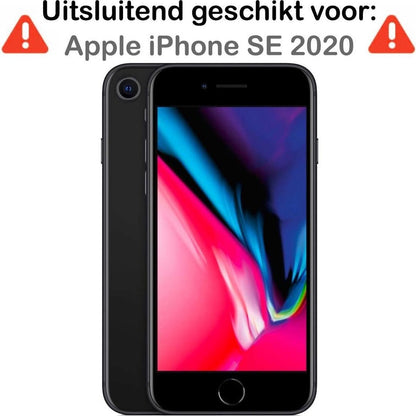 iPhone SE 2020 Hoesje met Pasjeshouder Siliconen - Transparant