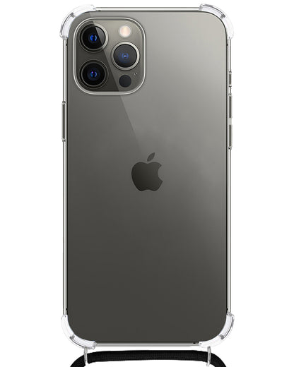 iPhone 12 Pro Hoesje met Koord Siliconen - Transparant