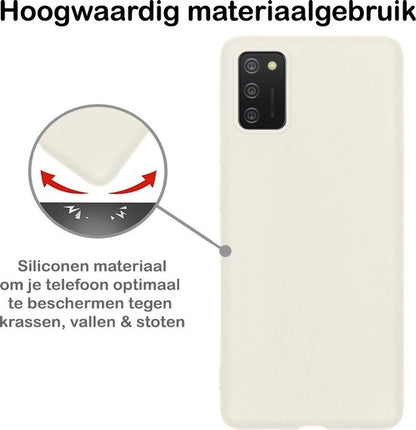 Samsung A02s Hoesje Siliconen Backcover Lichtgewicht - Wit