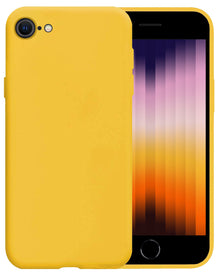 iPhone SE 2022 Hoesje Siliconen Backcover Lichtgewicht - Geel