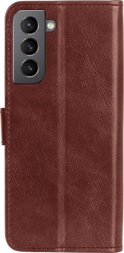 Samsung S21 Hoesje Book Case Kunstleer - Bruin