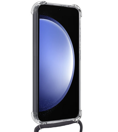 Samsung S23 FE Hoesje met Koord Backcover Shockproof - Transparant