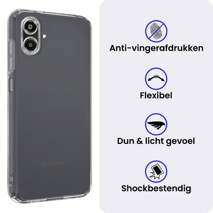 Samsung A07 Hoesje Siliconen Backcover Lichtgewicht - Transparant